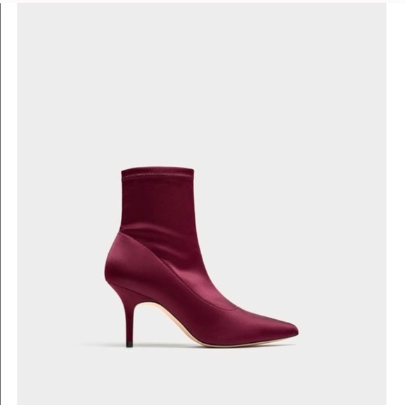 satin boots zara